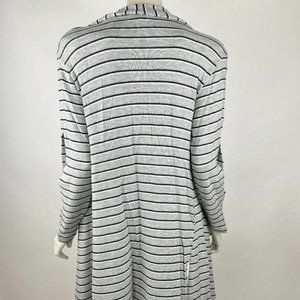 LNA‎ Striped Open Front Cardigan Women XS EUC Slit Long Sleeve Stretch Sweater